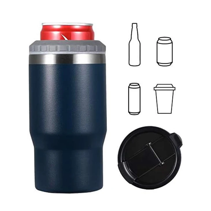 14oz Stainless Steel 4 in 1 Skinny Can Cooler