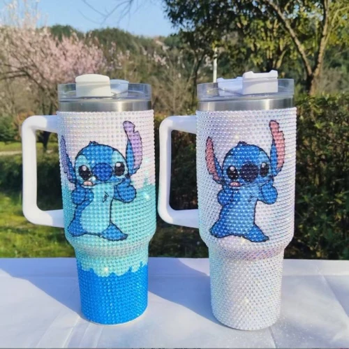 40 OZ Bling Rhinestone Stainless Steel Tumbler With Handle price